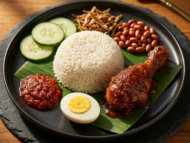Nasi Lemak with Chicken Sambal